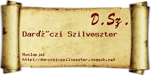 Daróczi Szilveszter névjegykártya