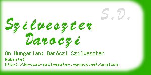 szilveszter daroczi business card
